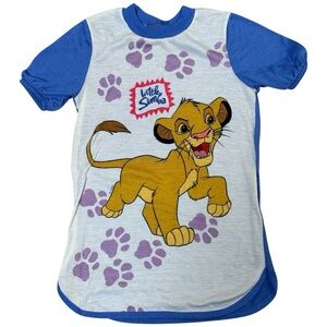 VINTAGE 90s Disney The Lion King Pajama Nightgown Size 6  Simba